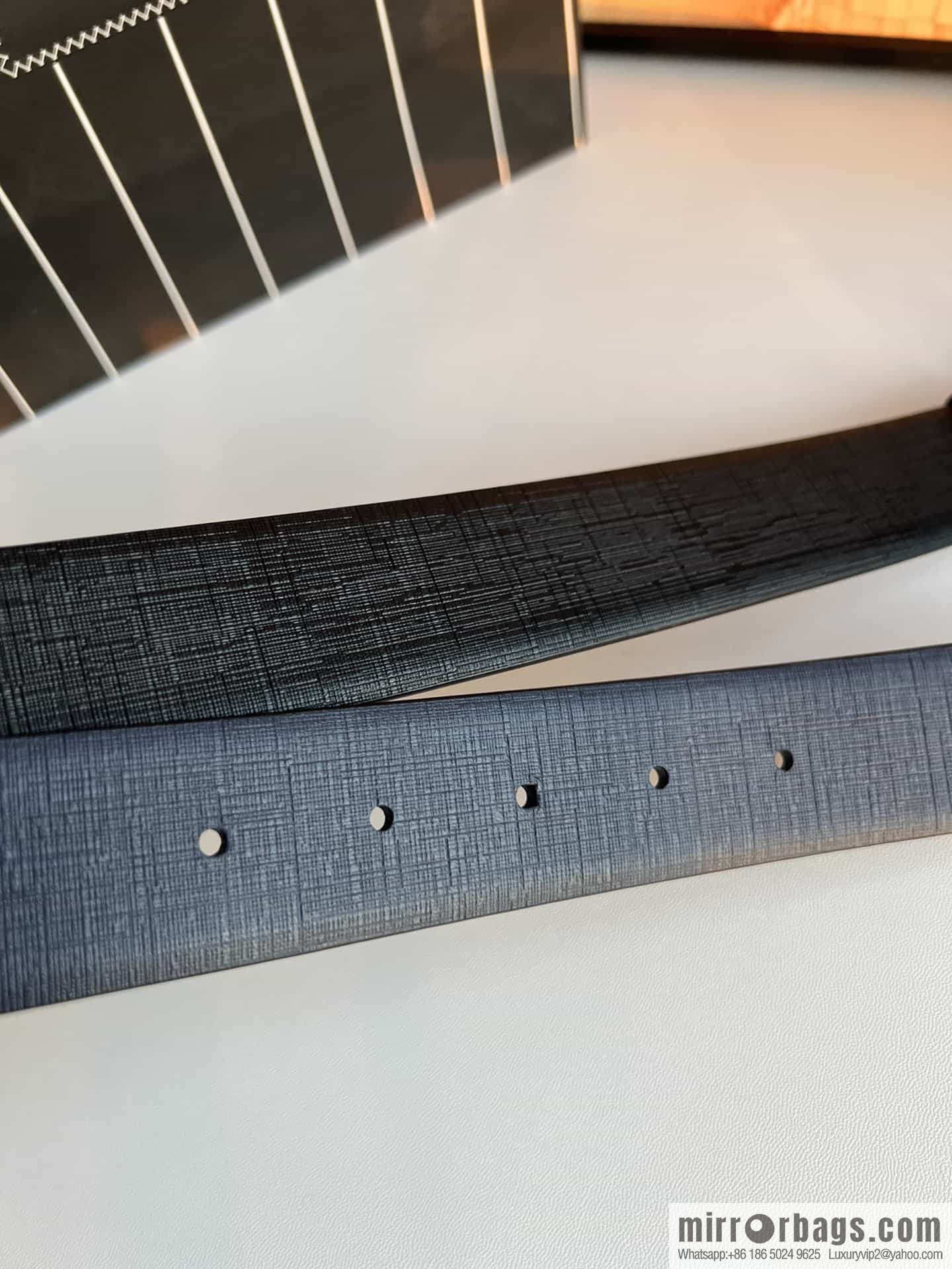 Z ZEGNA Zegna men's black/dark blue first layer cowhide leather plate buckle belt 3.5cm