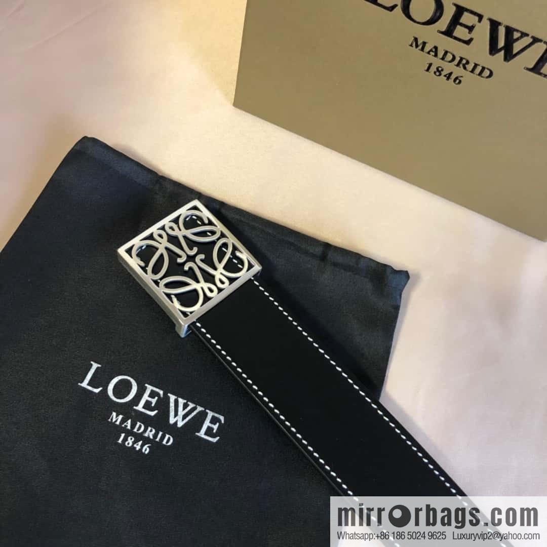 Spain LOEWE 3.8cm double-sided first layer two-sided external belt