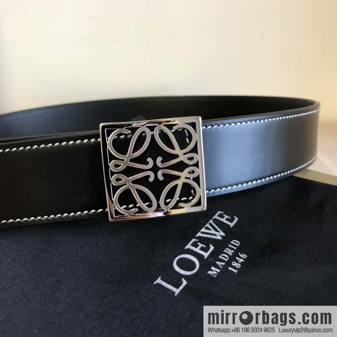 Spain LOEWE 3.8cm double-sided first layer two-sided external belt