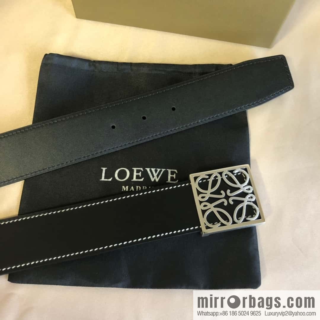Spain LOEWE 3.8cm double-sided first layer two-sided external belt