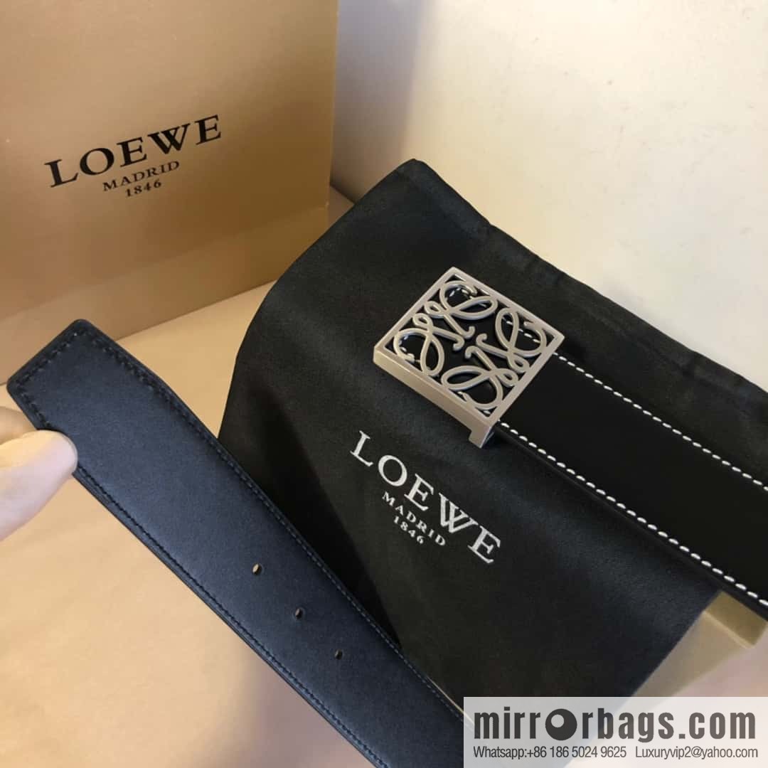 Spain LOEWE 3.8cm double-sided first layer two-sided external belt