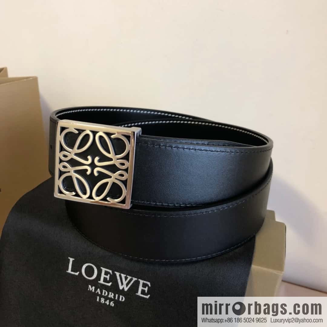 Spain LOEWE 3.8cm double-sided first layer two-sided external belt