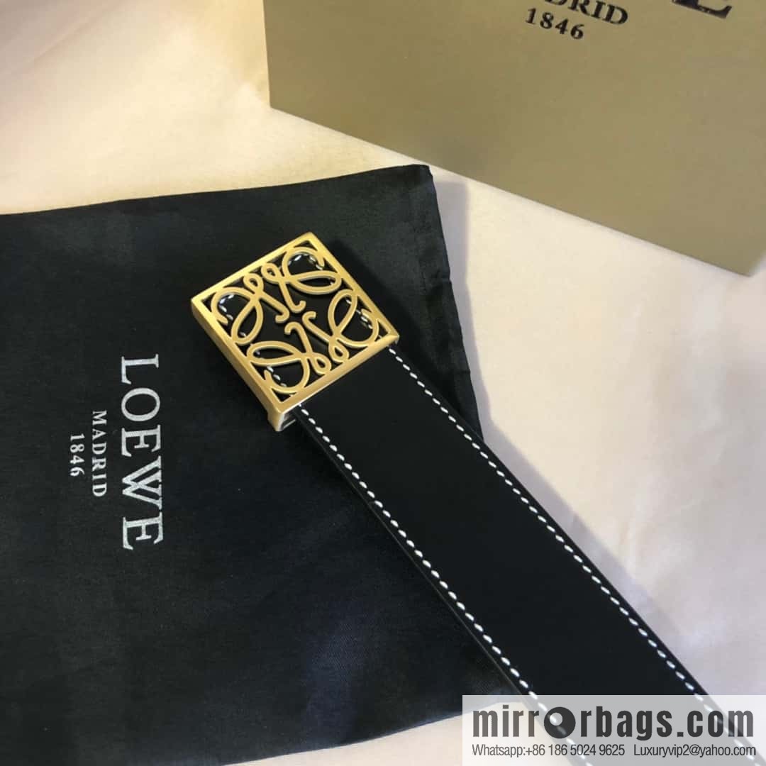 Spain LOEWE 3.8cm double-sided first layer two-sided external belt