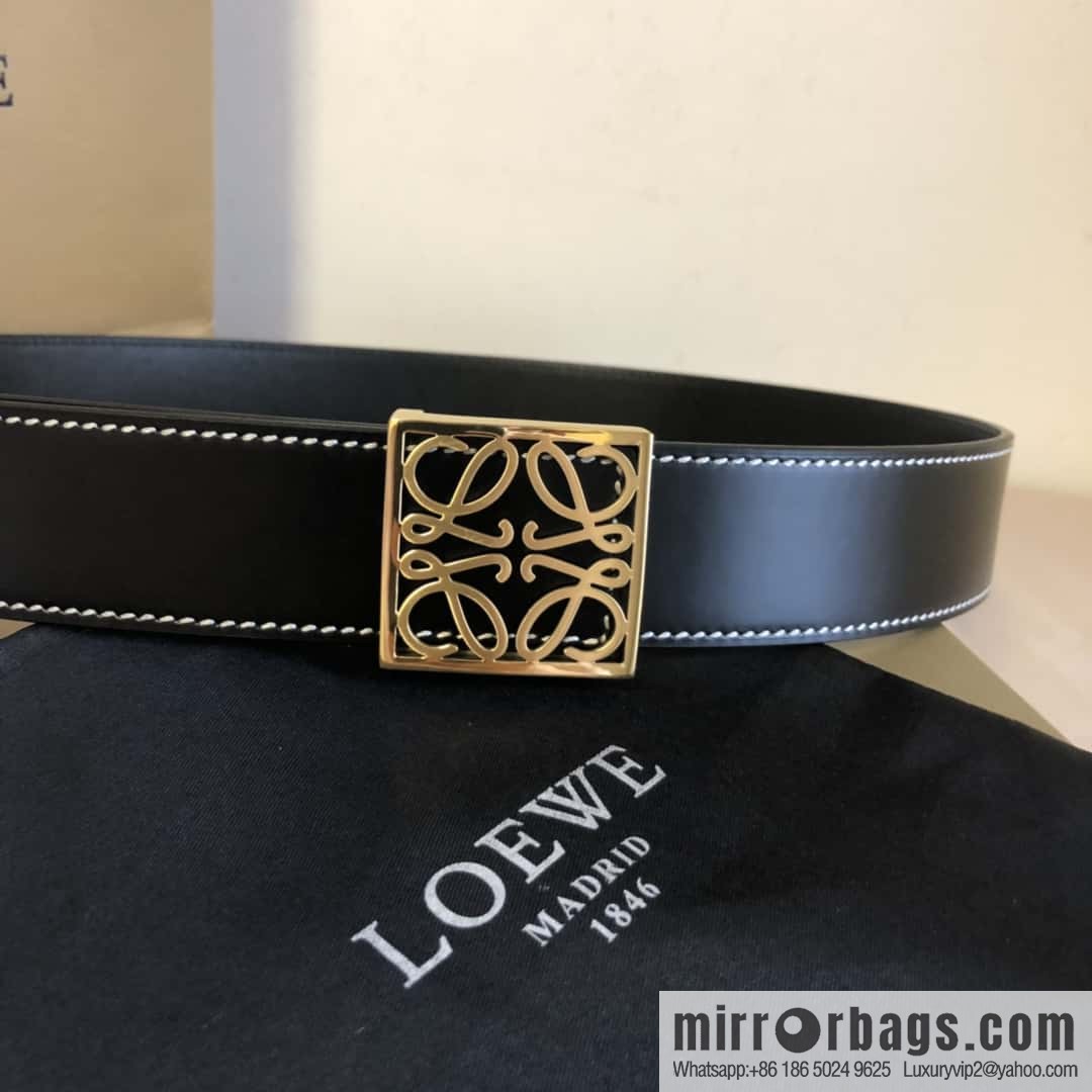 Spain LOEWE 3.8cm double-sided first layer two-sided external belt