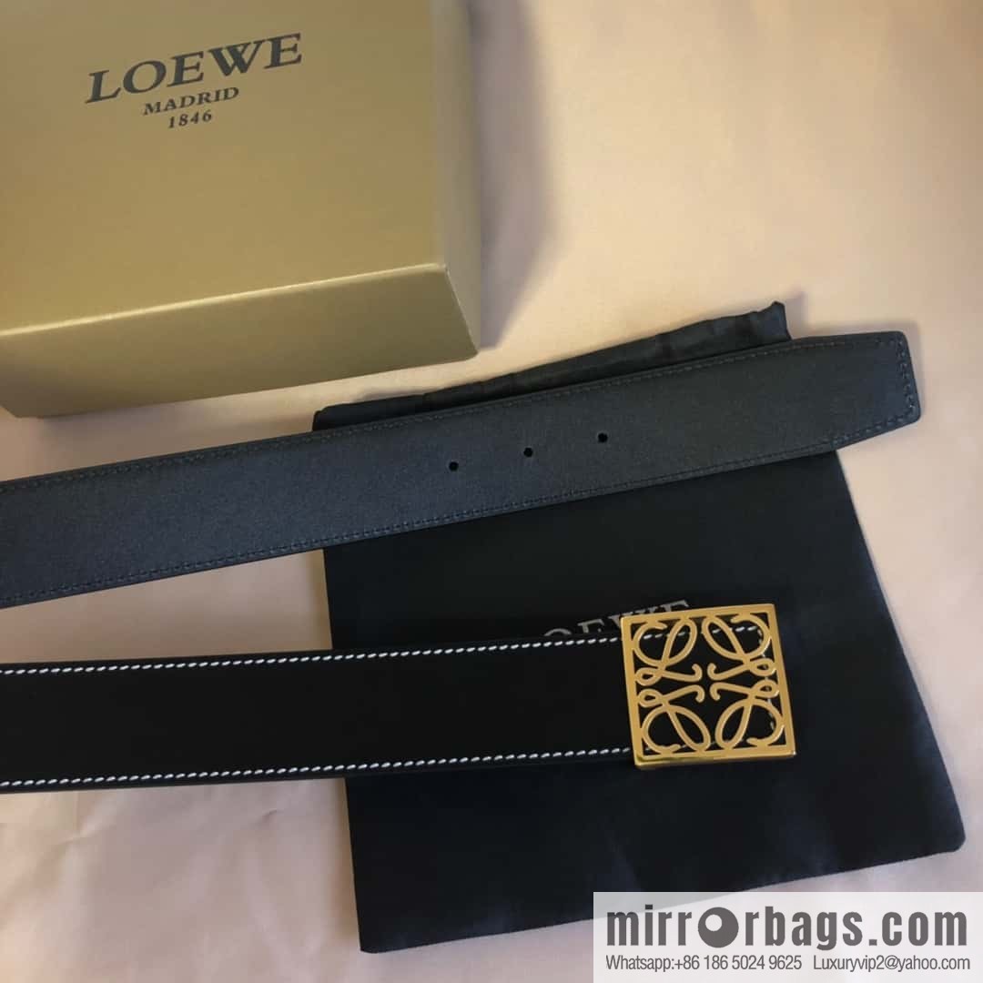 Spain LOEWE 3.8cm double-sided first layer two-sided external belt