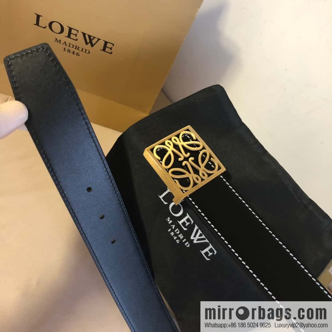 Spain LOEWE 3.8cm double-sided first layer two-sided external belt