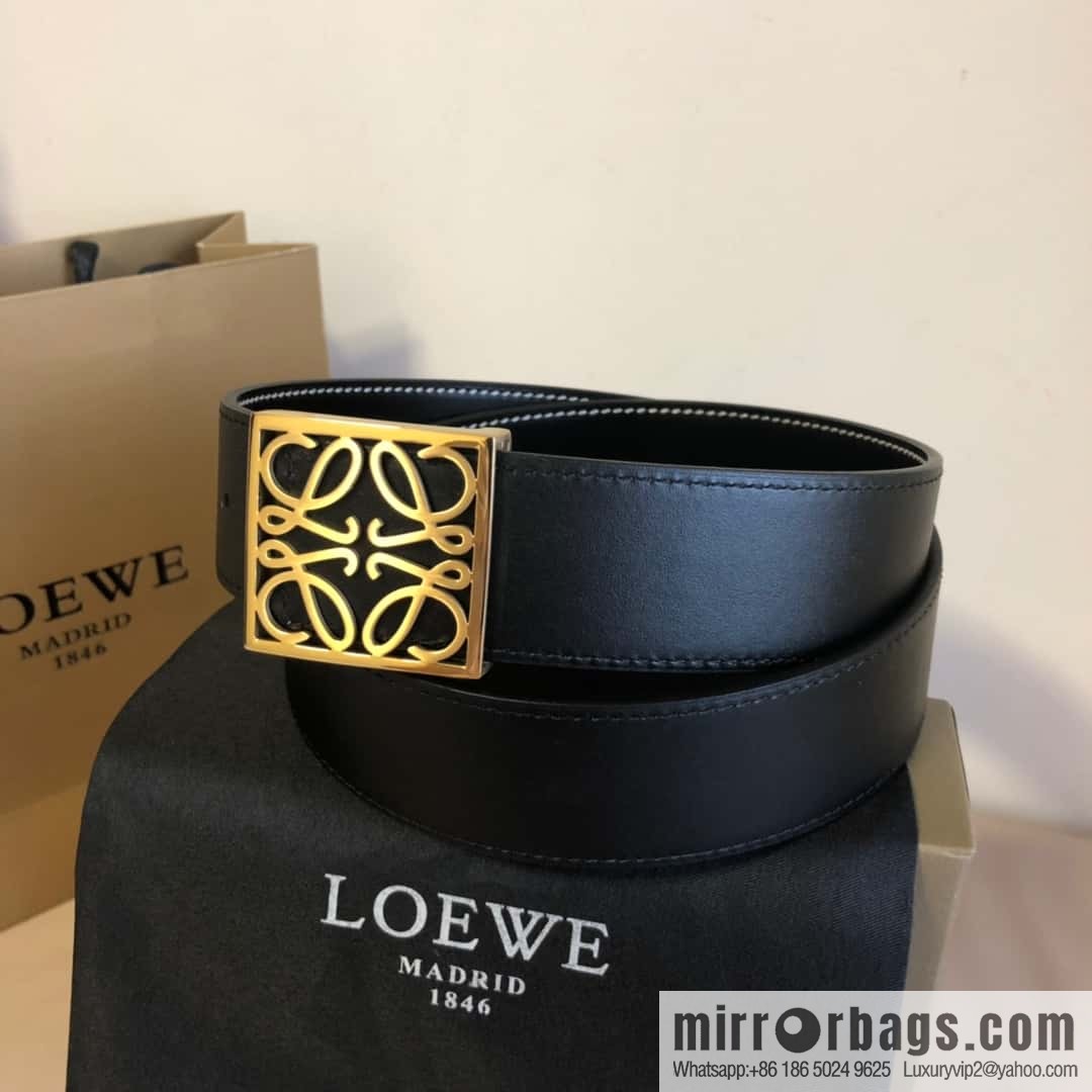 Spain LOEWE 3.8cm double-sided first layer two-sided external belt
