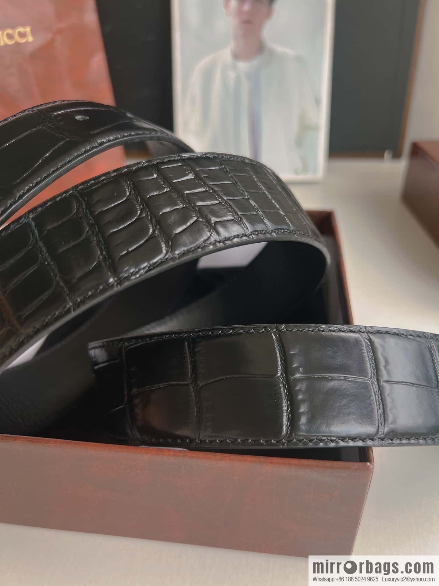 Stefano Ricci Stephen, Cowhide Pressed Textured Belt