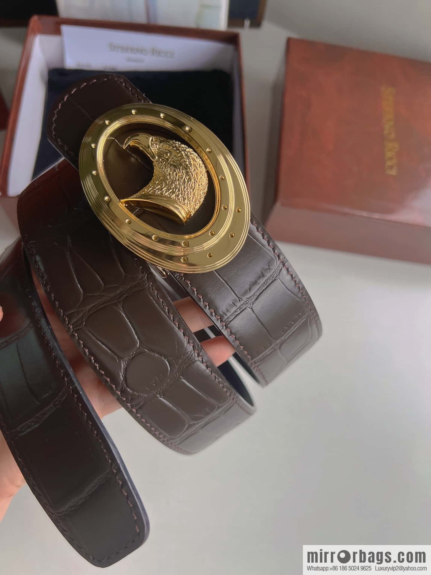 Stefano Ricci Stephen, Cowhide Pressed Textured Belt