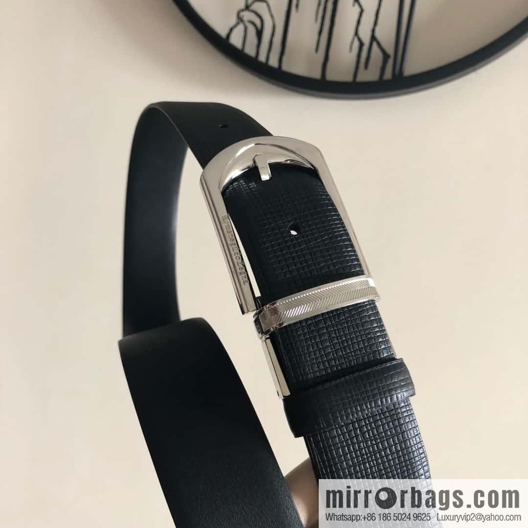 ZEGNA Zegna, men's business leisure rotating pin buckle imported first layer cowhide belt