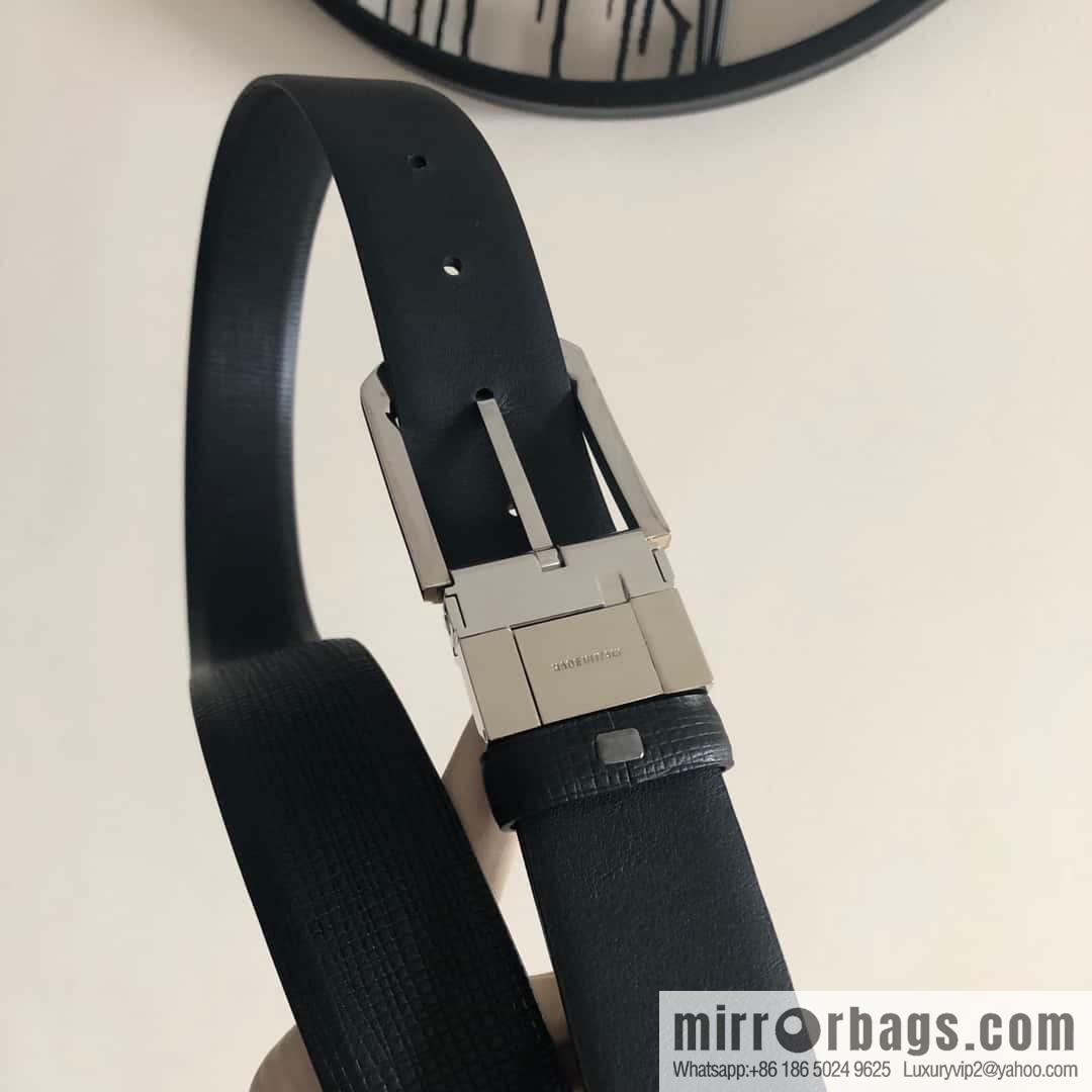ZEGNA Zegna, men's business leisure rotating pin buckle imported first layer cowhide belt