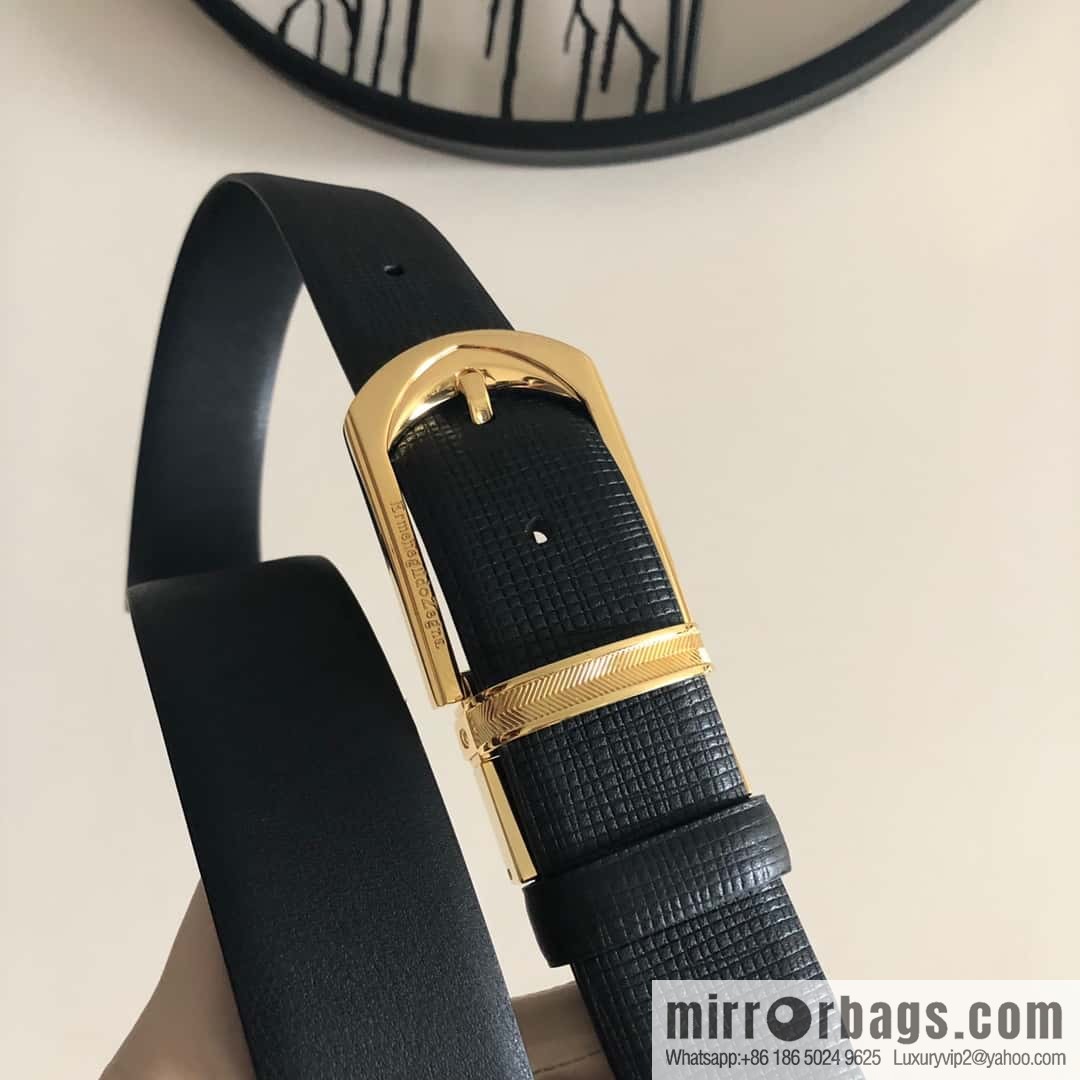 ZEGNA Zegna, men's business leisure rotating pin buckle imported first layer cowhide belt