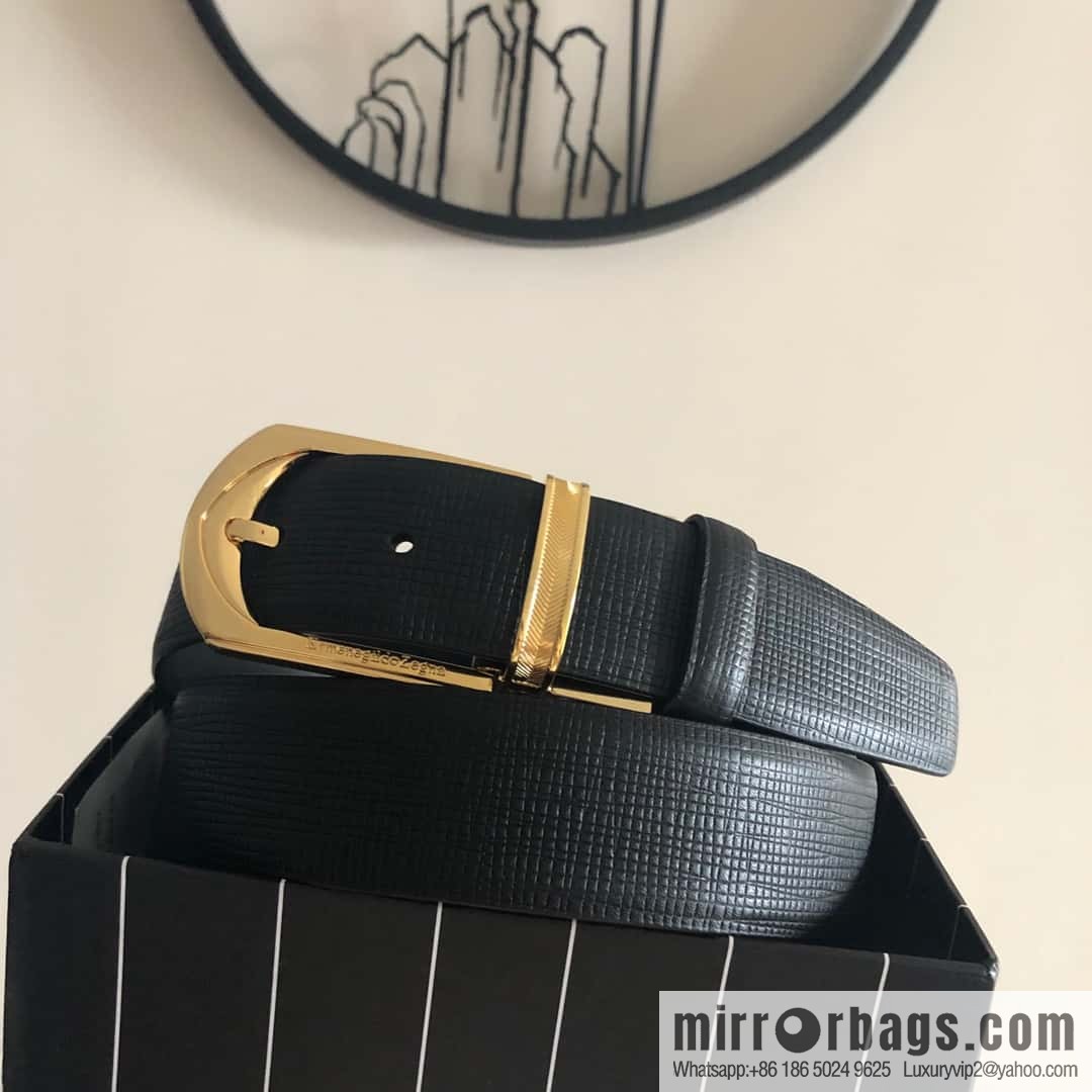 ZEGNA Zegna, men's business leisure rotating pin buckle imported first layer cowhide belt