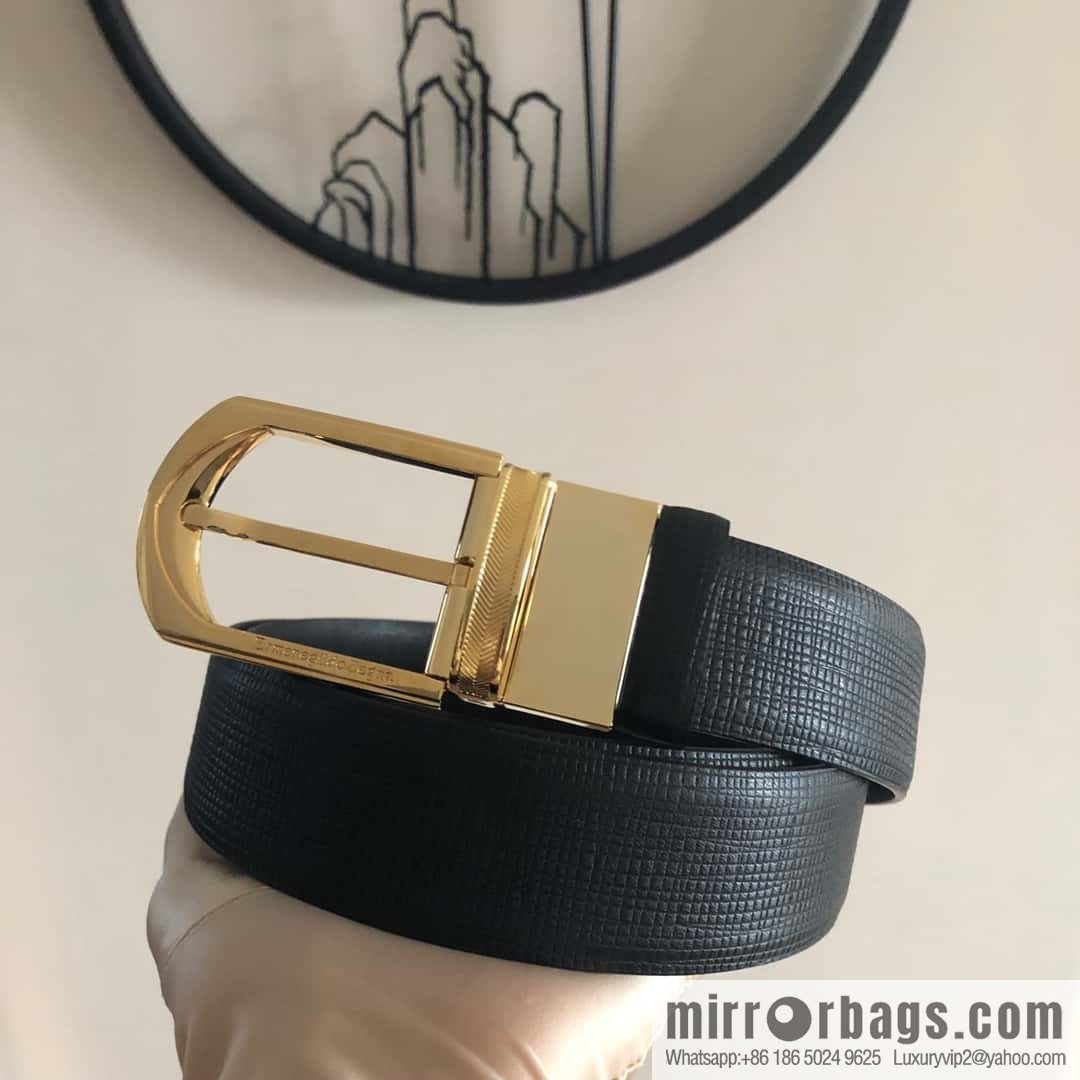 ZEGNA Zegna, men's business leisure rotating pin buckle imported first layer cowhide belt