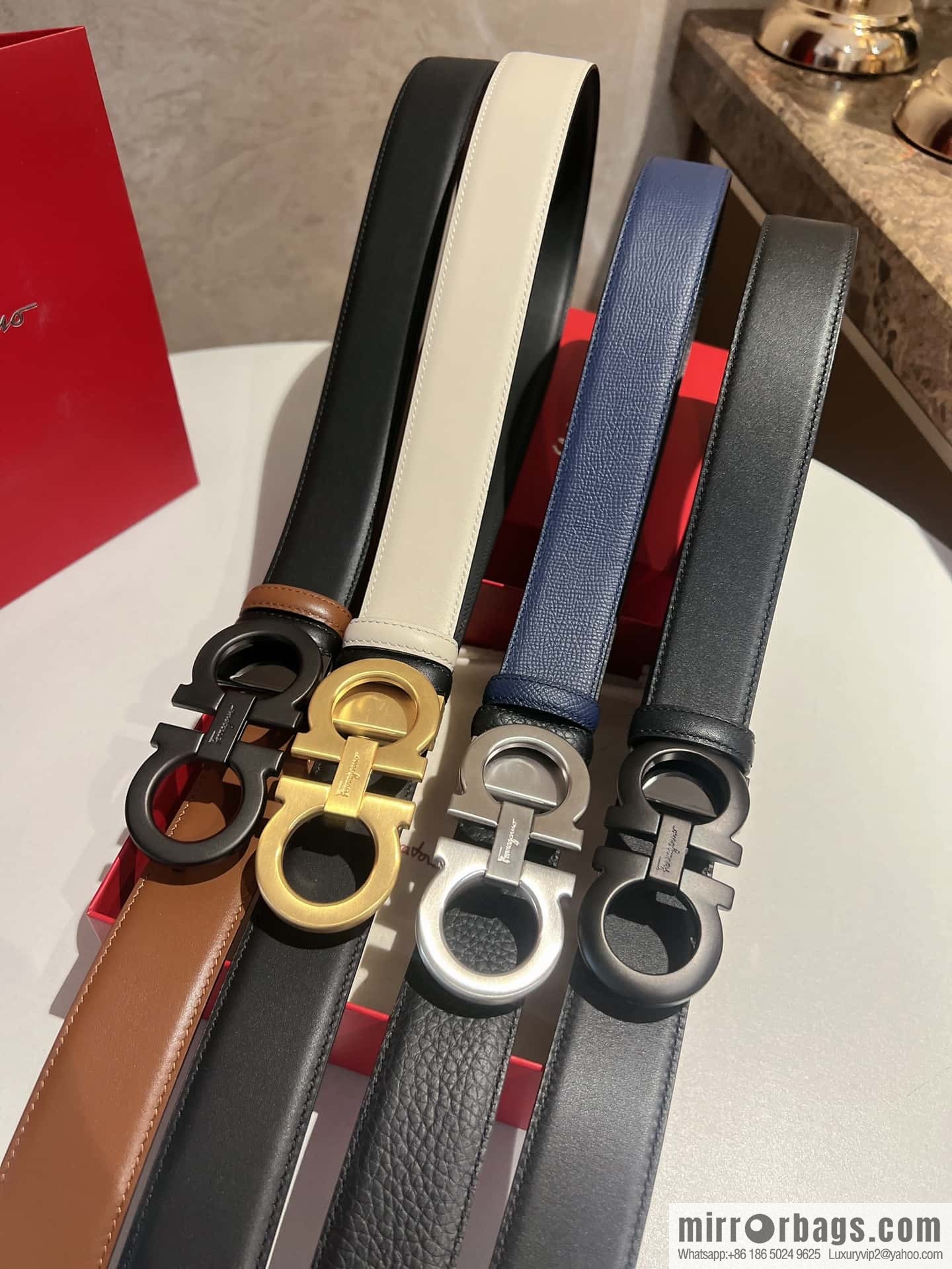 Ferragamo Ferragamo, Leather Hardware Craft Men's 3,5cm Belt