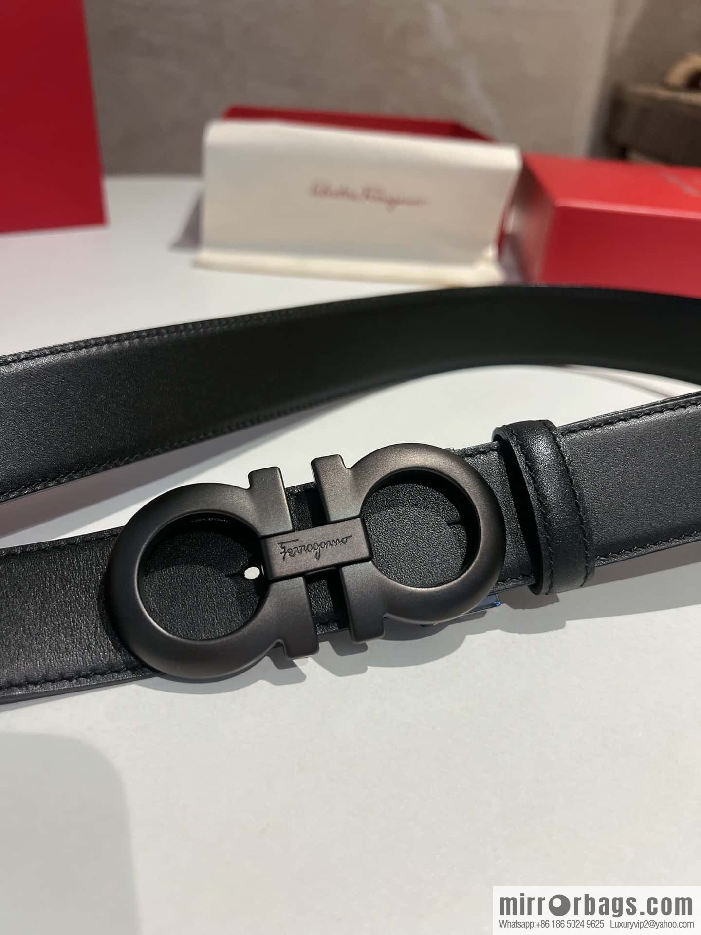 Ferragamo Ferragamo, Leather Hardware Craft Men's 3,5cm Belt