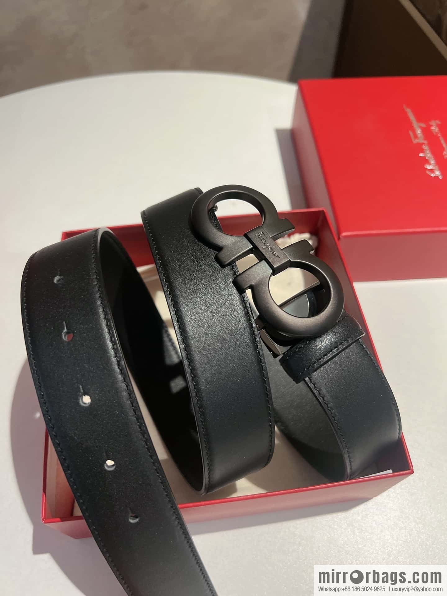 Ferragamo Ferragamo, Leather Hardware Craft Men's 3,5cm Belt