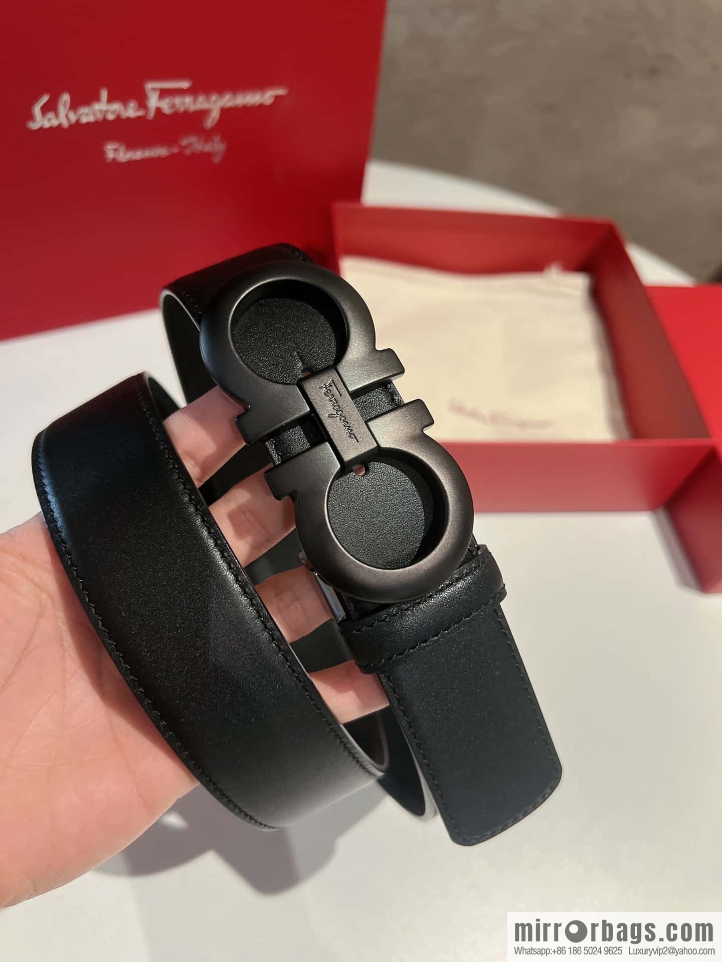 Ferragamo Ferragamo, Leather Hardware Craft Men's 3,5cm Belt