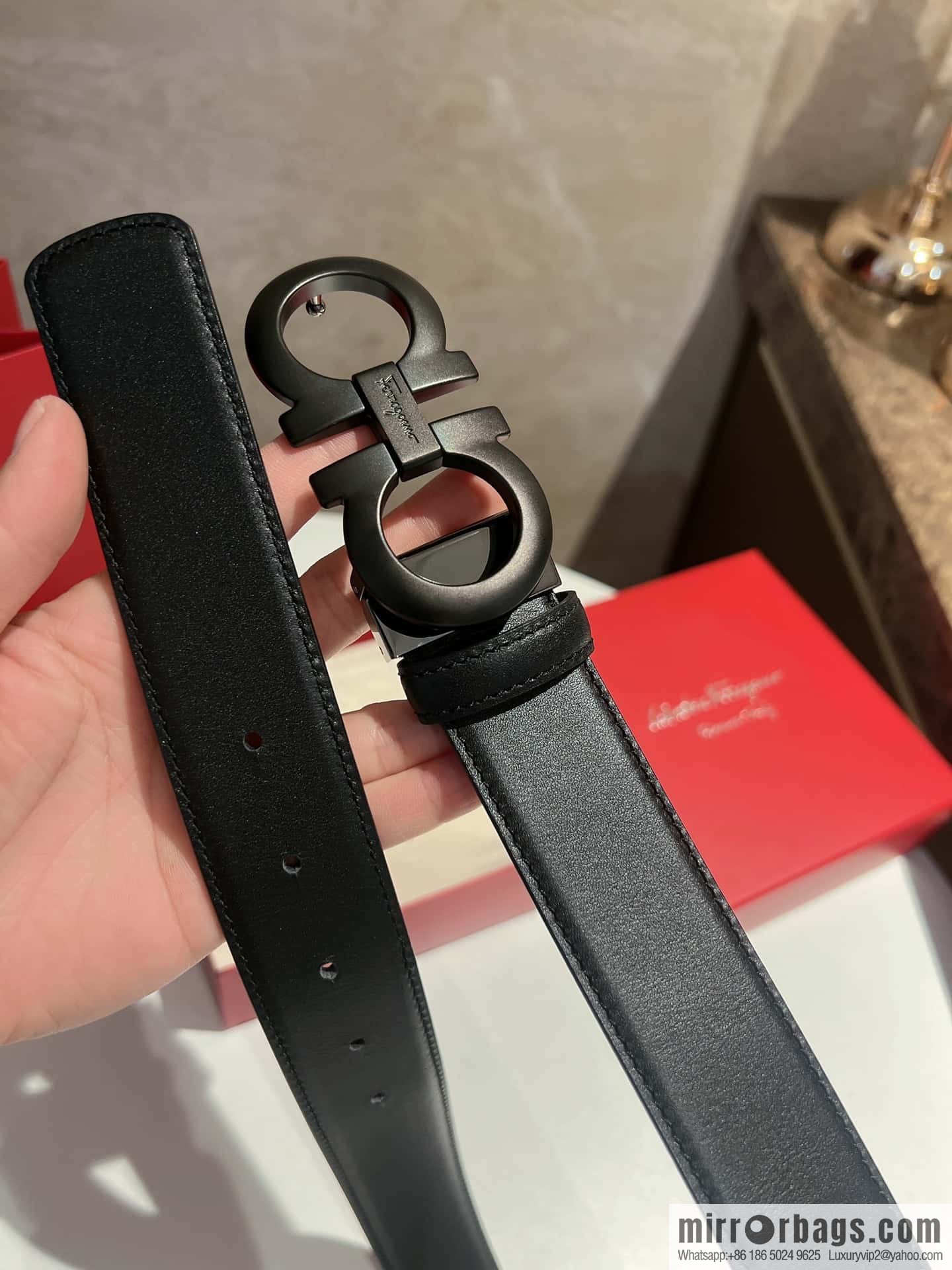 Ferragamo Ferragamo, Leather Hardware Craft Men's 3,5cm Belt