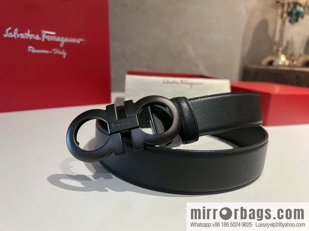 Ferragamo Ferragamo, Leather Hardware Craft Men's 3,5cm Belt