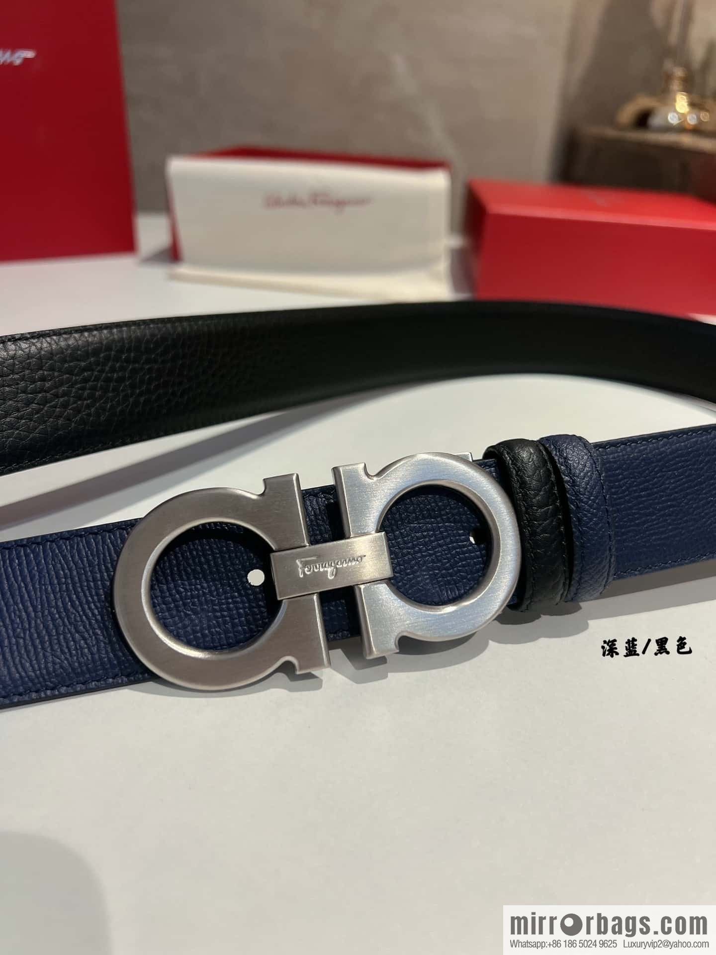 Ferragamo Ferragamo, Leather Hardware Craft Men's 3,5cm Belt
