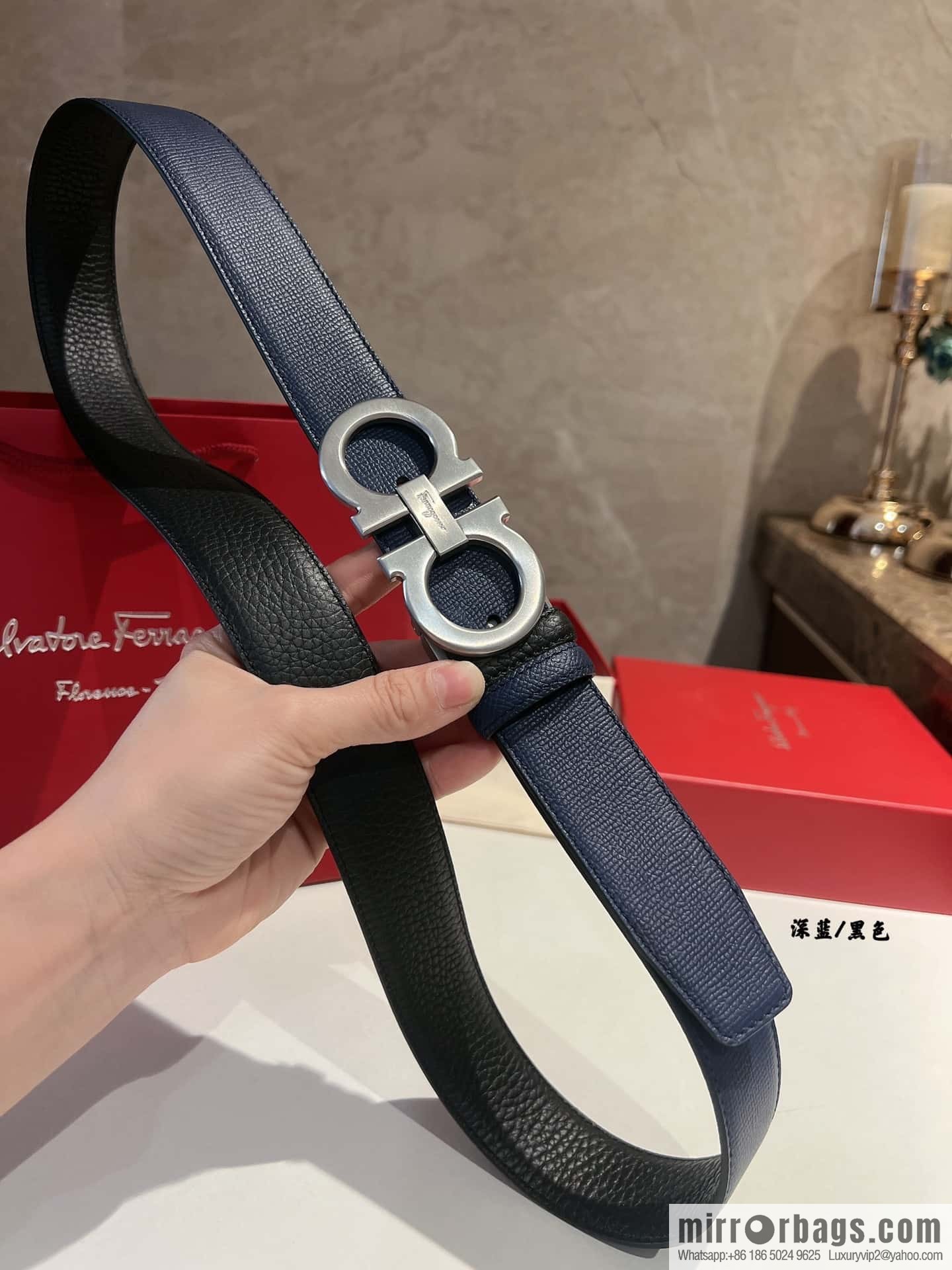 Ferragamo Ferragamo, Leather Hardware Craft Men's 3,5cm Belt