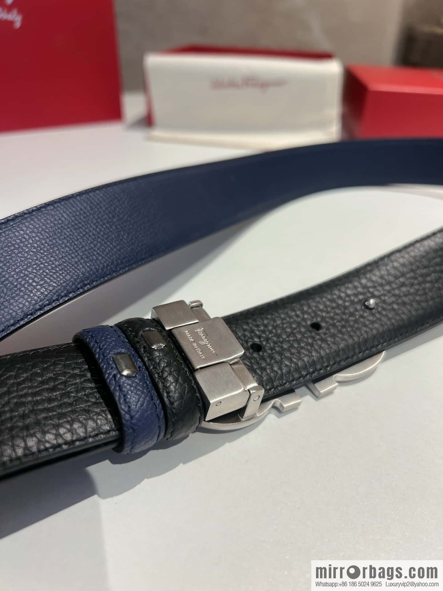 Ferragamo Ferragamo, Leather Hardware Craft Men's 3,5cm Belt