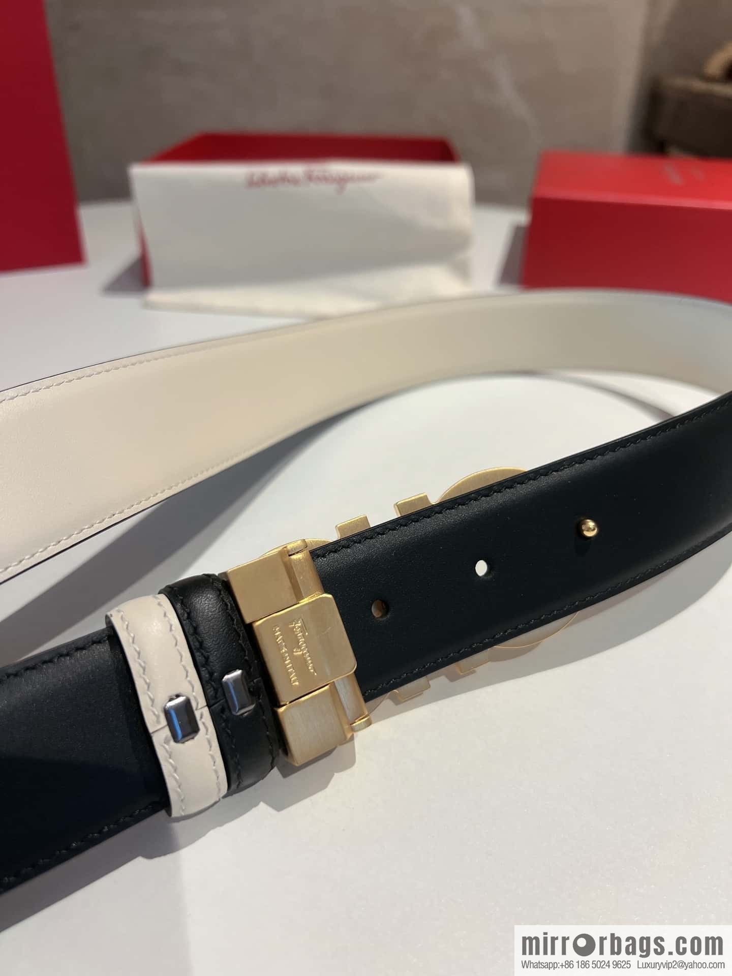 Ferragamo Ferragamo, Leather Hardware Craft Men's 3,5cm Belt