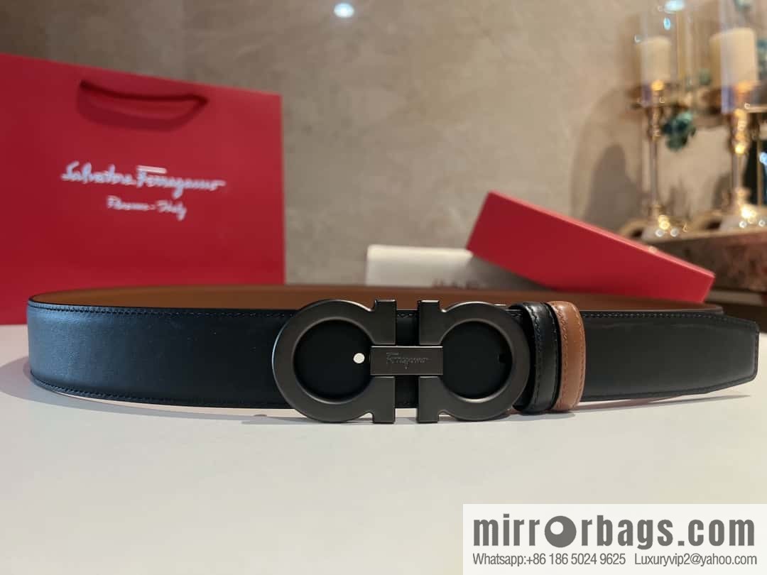 Ferragamo Ferragamo, Leather Hardware Craft Men's 3,5cm Belt