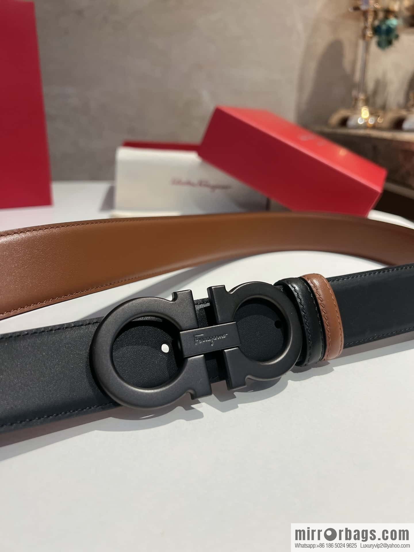 Ferragamo Ferragamo, Leather Hardware Craft Men's 3,5cm Belt