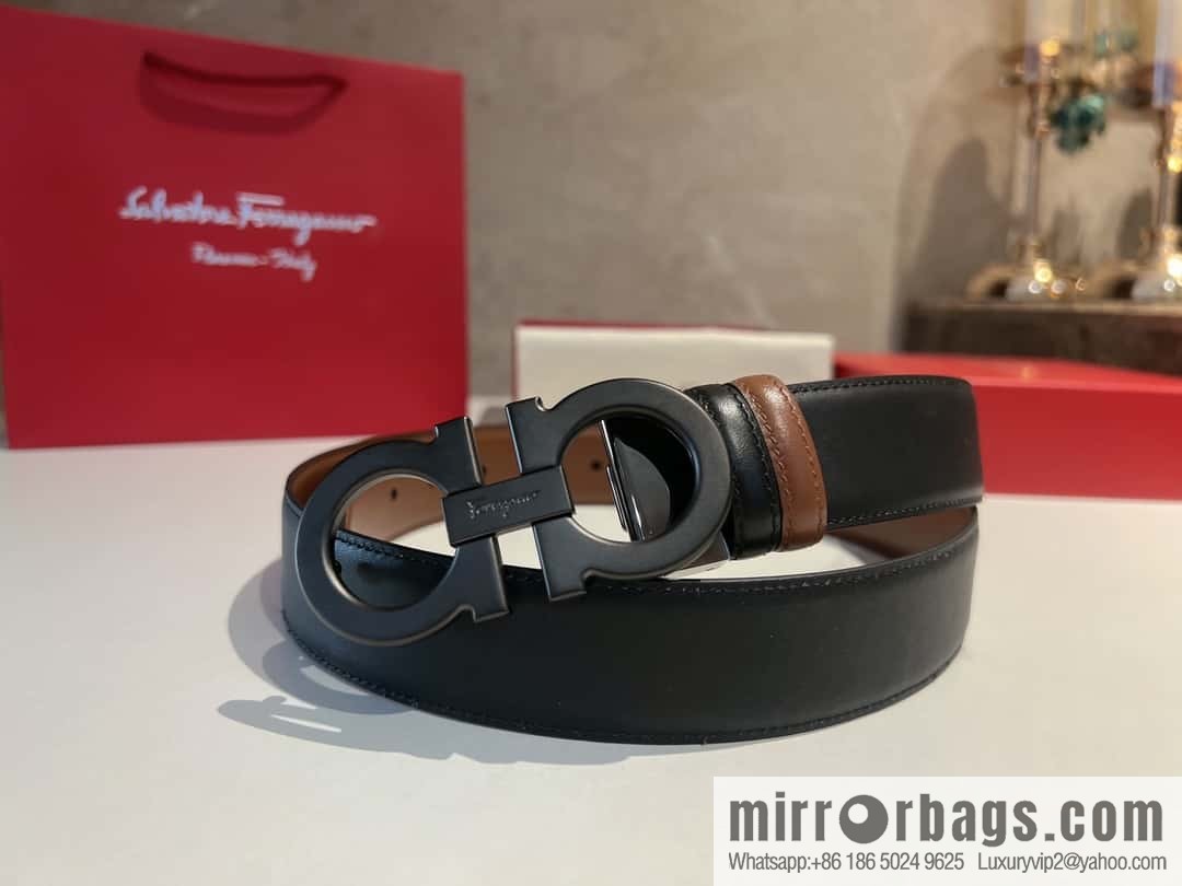 Ferragamo Ferragamo, Leather Hardware Craft Men's 3,5cm Belt