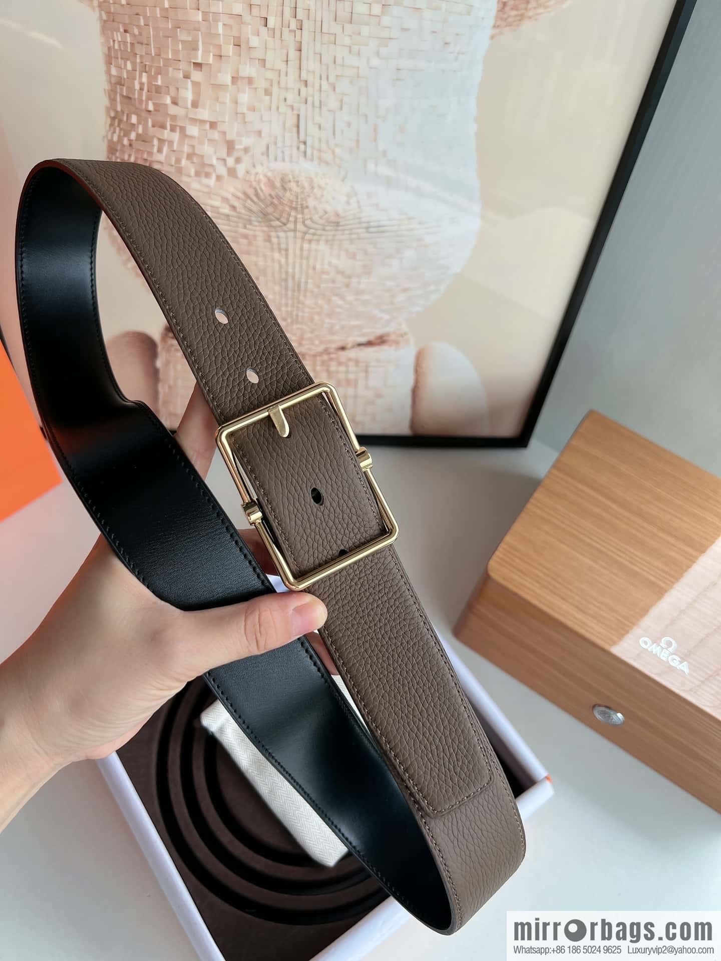 Hermes Hermes 40mm Nathan Double Sided External Belt