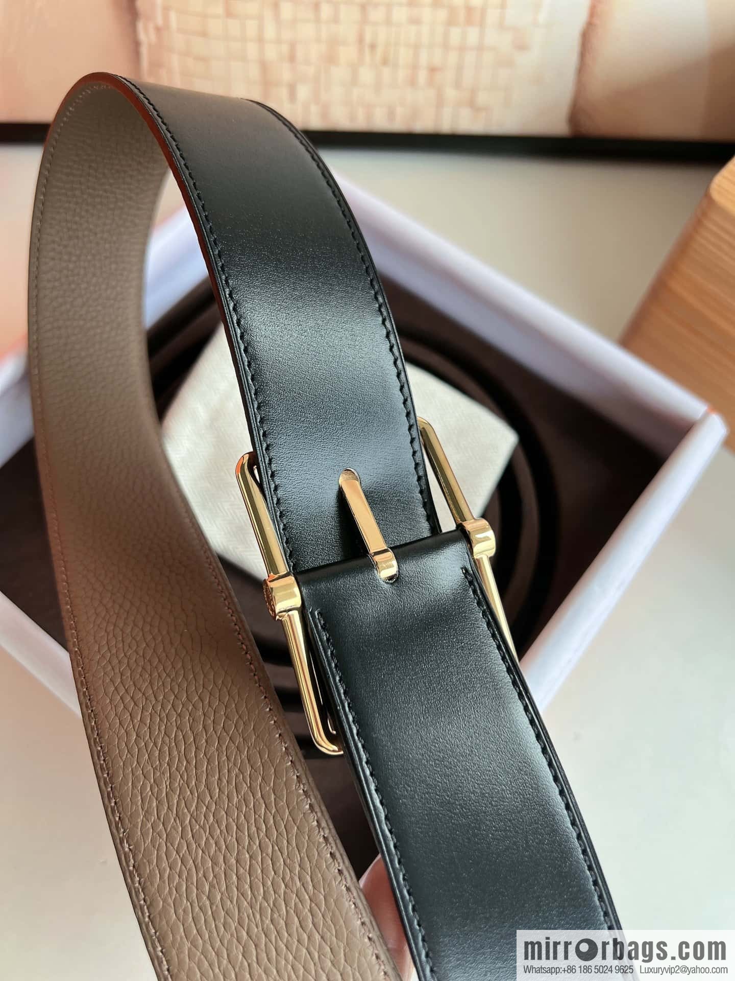 Hermes Hermes 40mm Nathan Double Sided External Belt