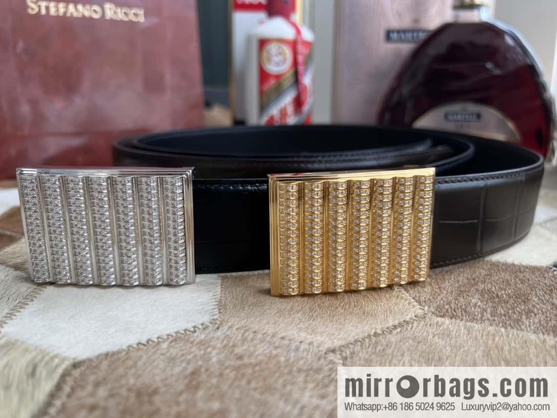 Stefano Ricci, Button Head CNC Inlaid 3.8cm Belt