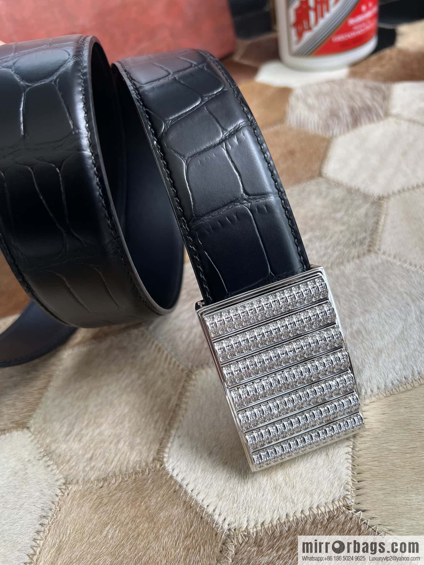 Stefano Ricci, Button Head CNC Inlaid 3.8cm Belt