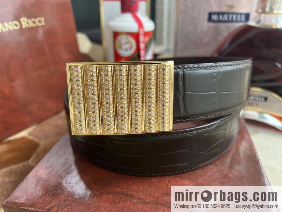 Stefano Ricci, Button Head CNC Inlaid 3.8cm Belt