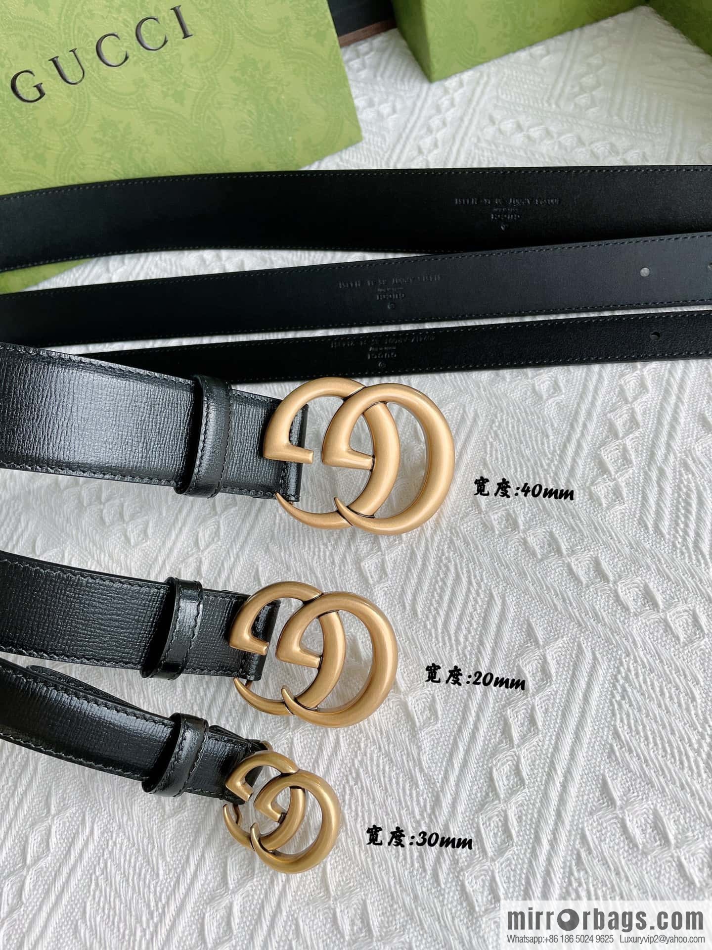 GUCCI imported cowhide texture, classic logo metal buckle belt