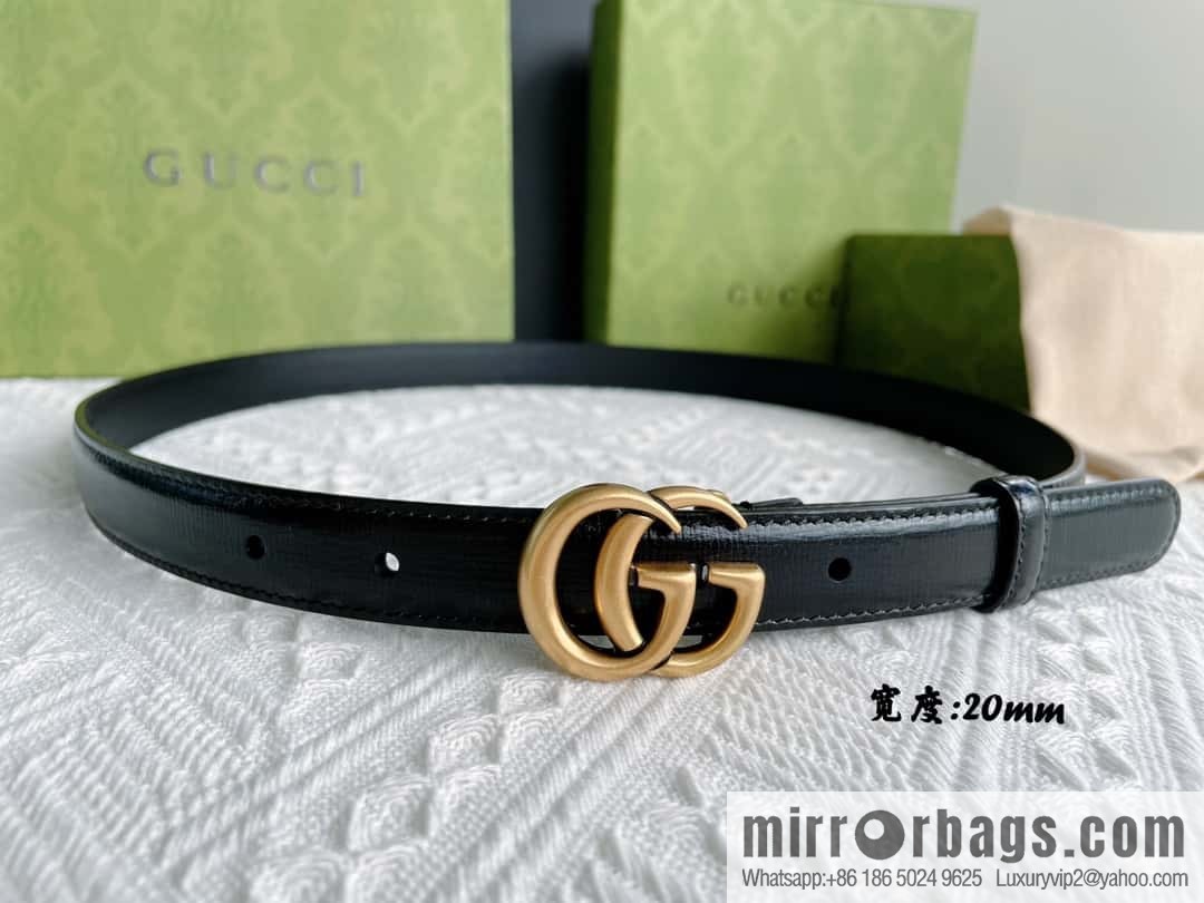 GUCCI imported cowhide texture, classic logo metal buckle belt