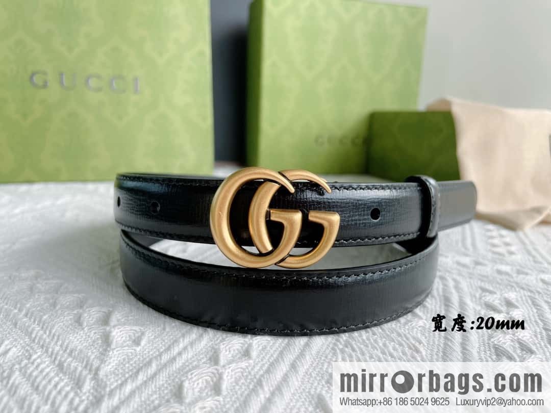 GUCCI imported cowhide texture, classic logo metal buckle belt