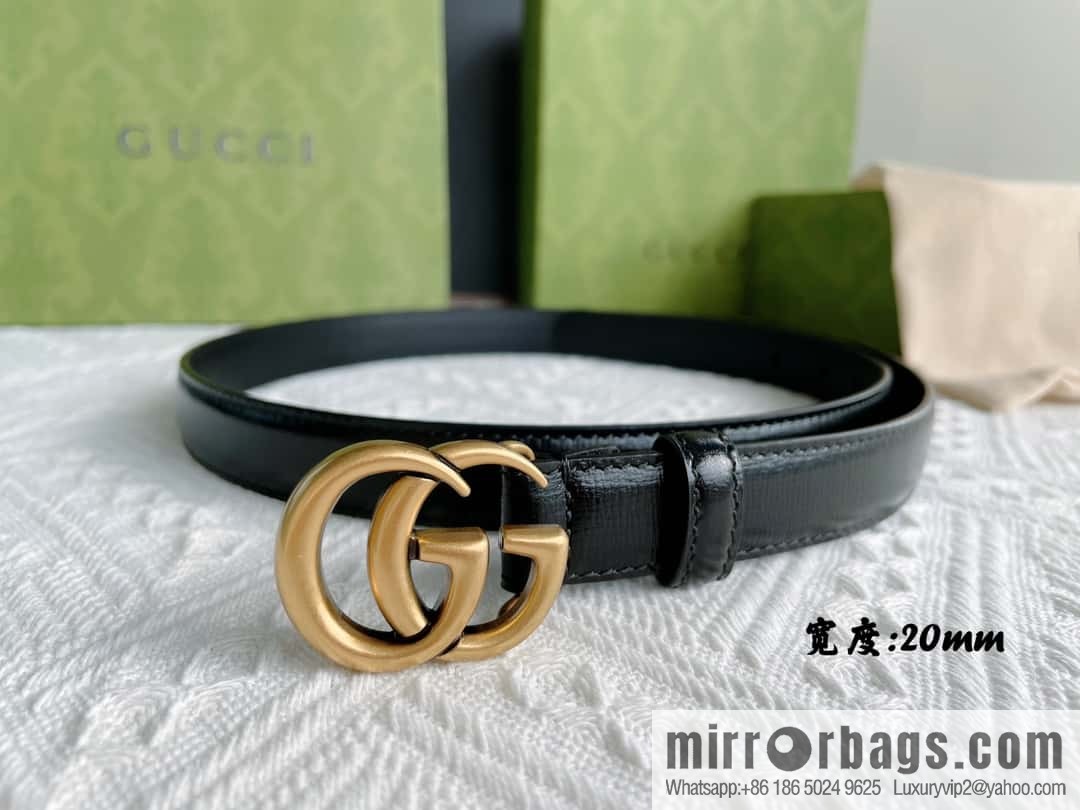 GUCCI imported cowhide texture, classic logo metal buckle belt