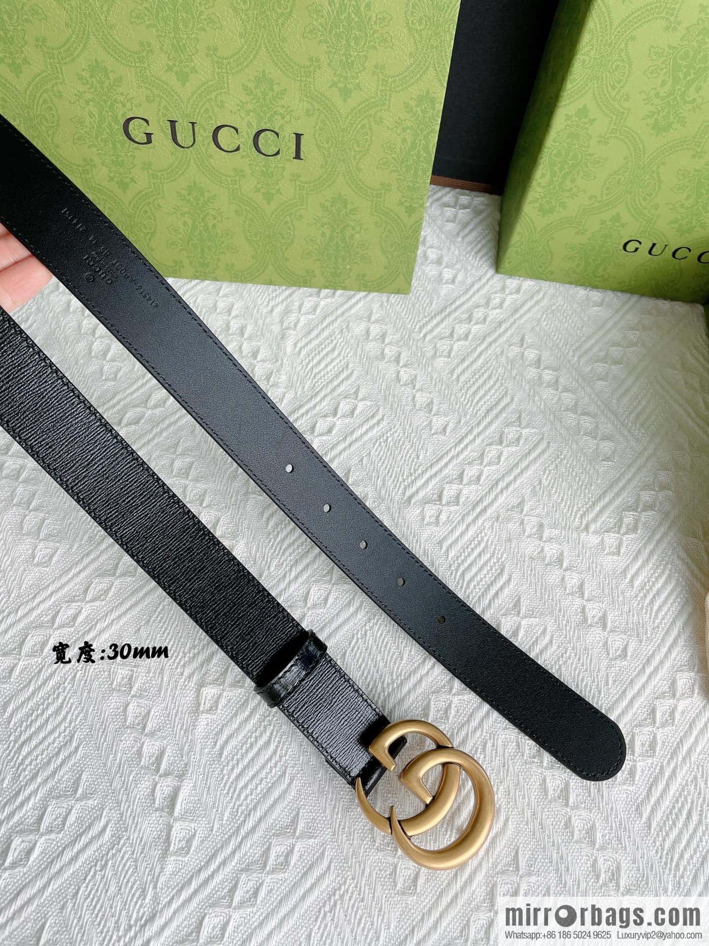 GUCCI imported cowhide texture, classic logo metal buckle belt