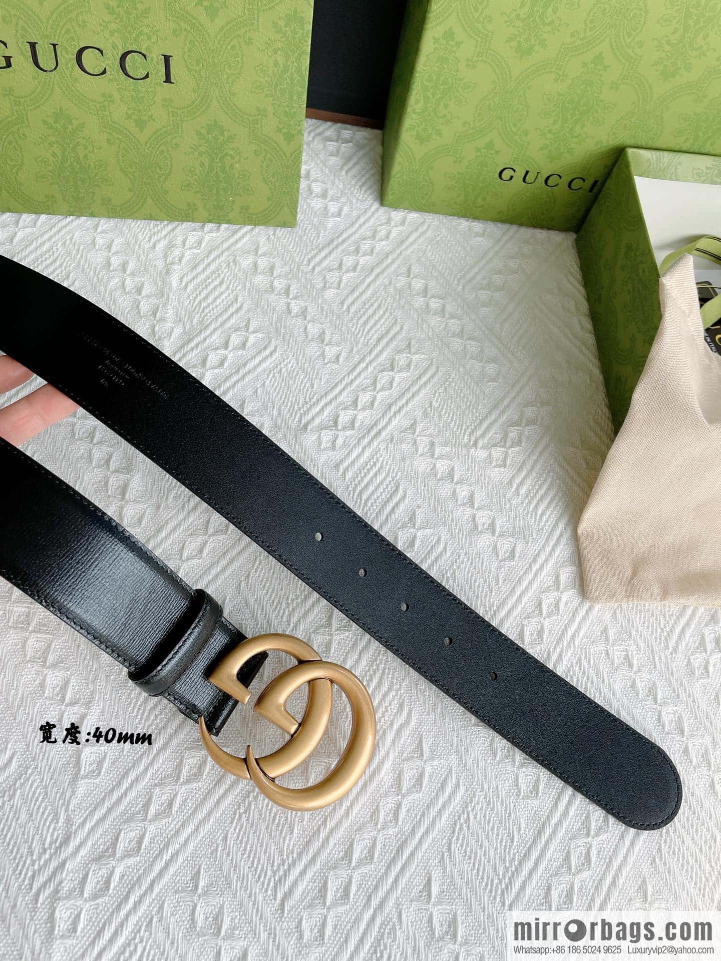 GUCCI imported cowhide texture, classic logo metal buckle belt