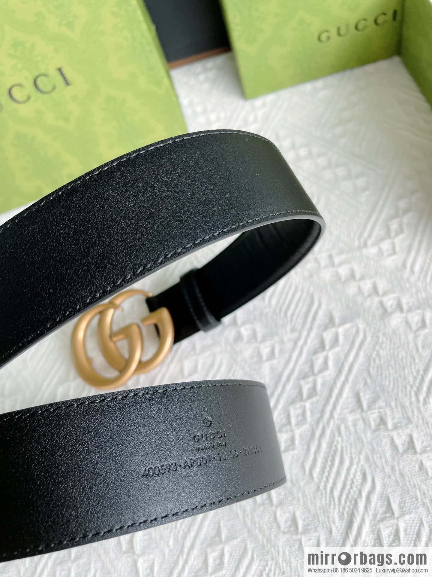 GUCCI imported cowhide texture, classic logo metal buckle belt