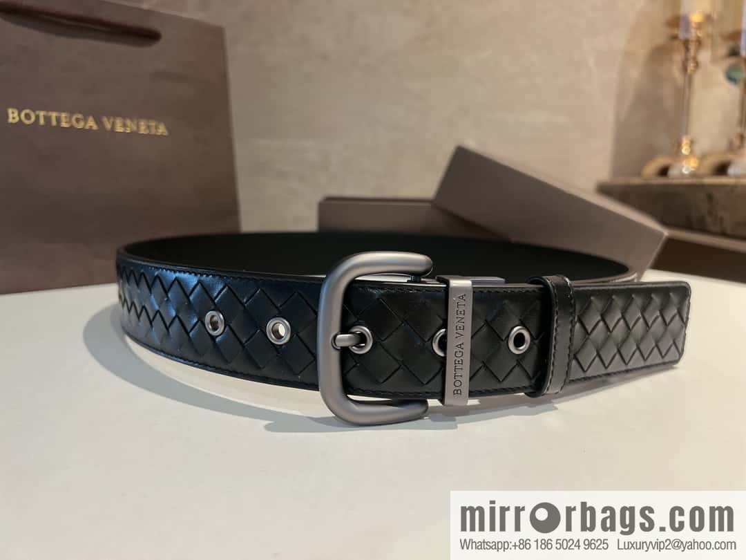 BottegaVeneta 2022 new cowhide woven men's 4.0cm belt