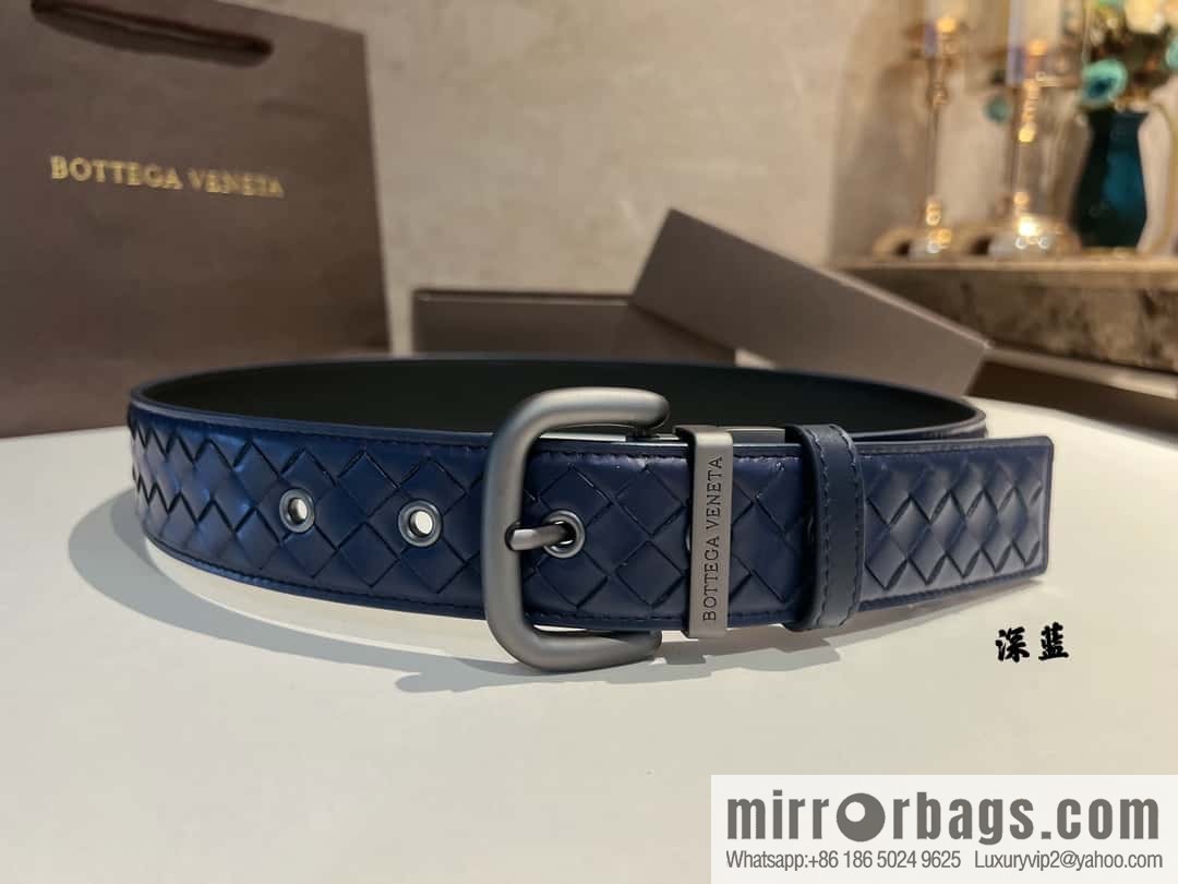 BottegaVeneta 2022 new cowhide woven men's 4.0cm belt