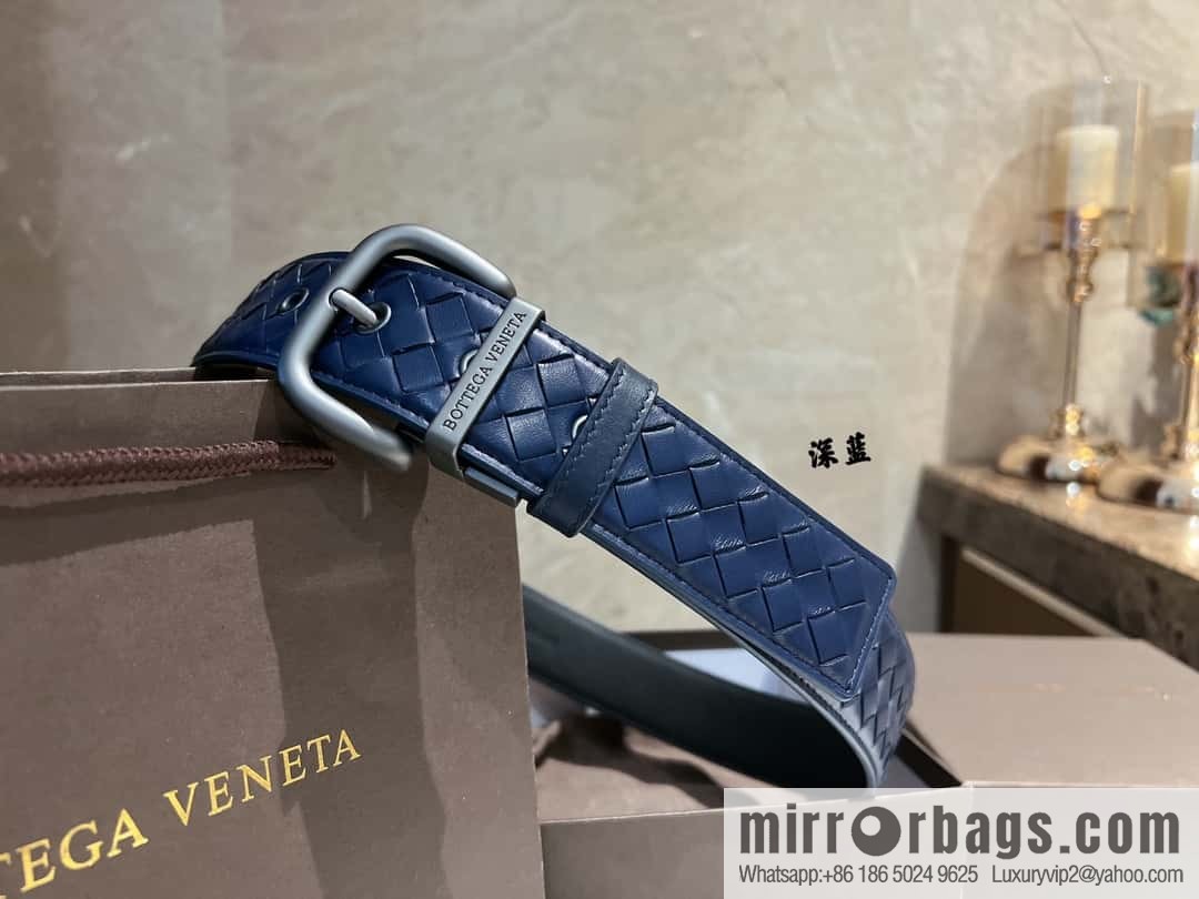 BottegaVeneta 2022 new cowhide woven men's 4.0cm belt