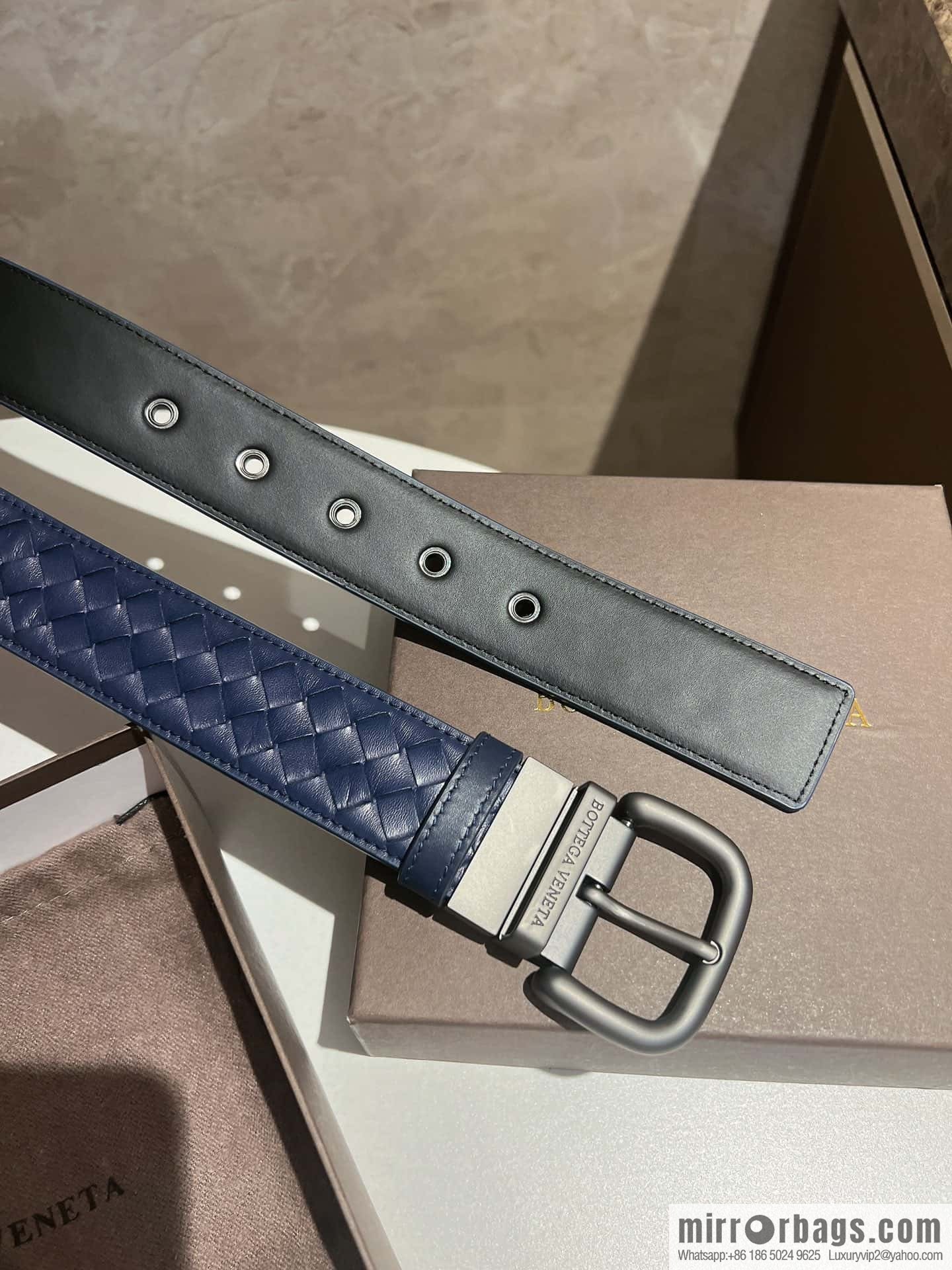 BottegaVeneta 2022 new cowhide woven men's 4.0cm belt