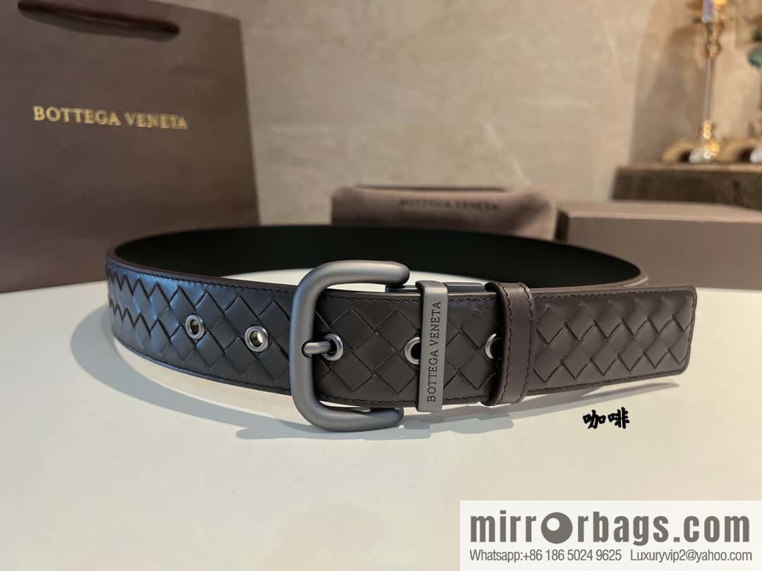 BottegaVeneta 2022 new cowhide woven men's 4.0cm belt