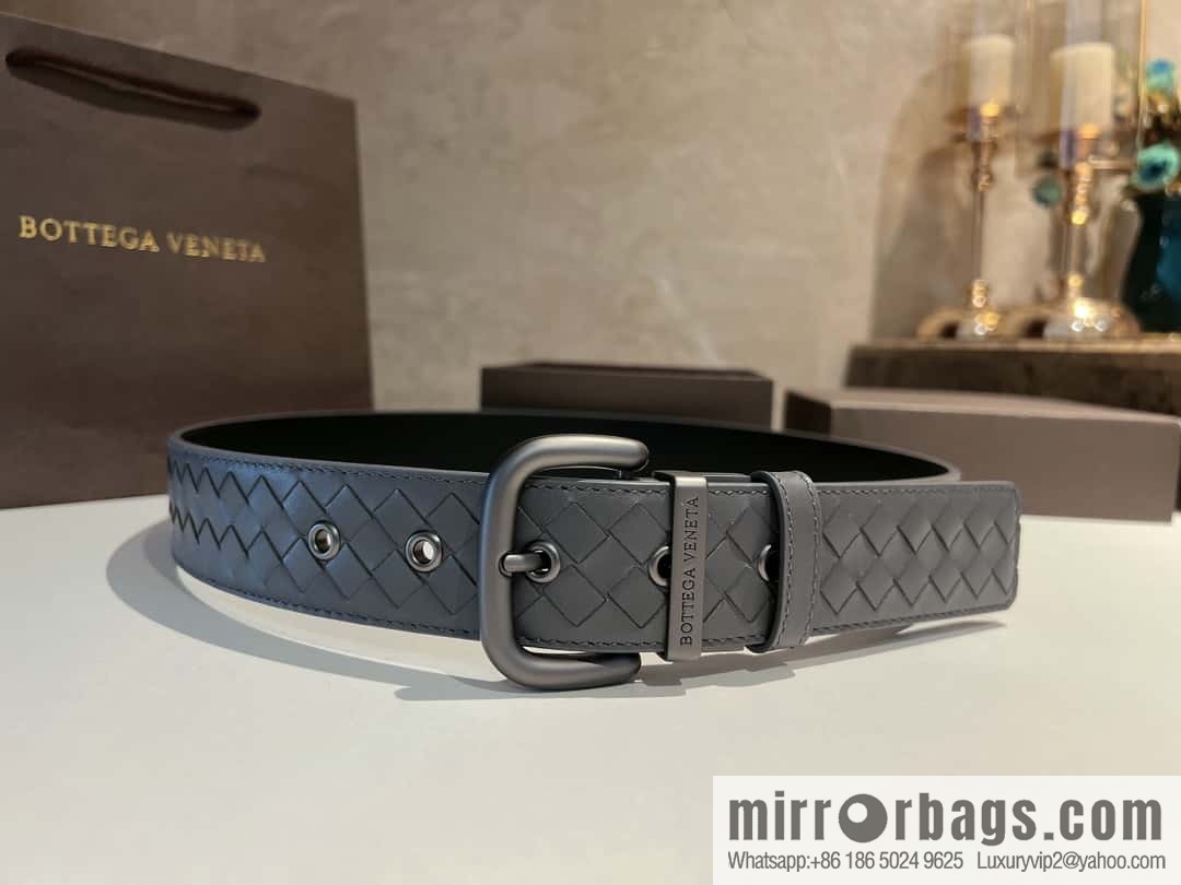 BottegaVeneta 2022 new cowhide woven men's 4.0cm belt