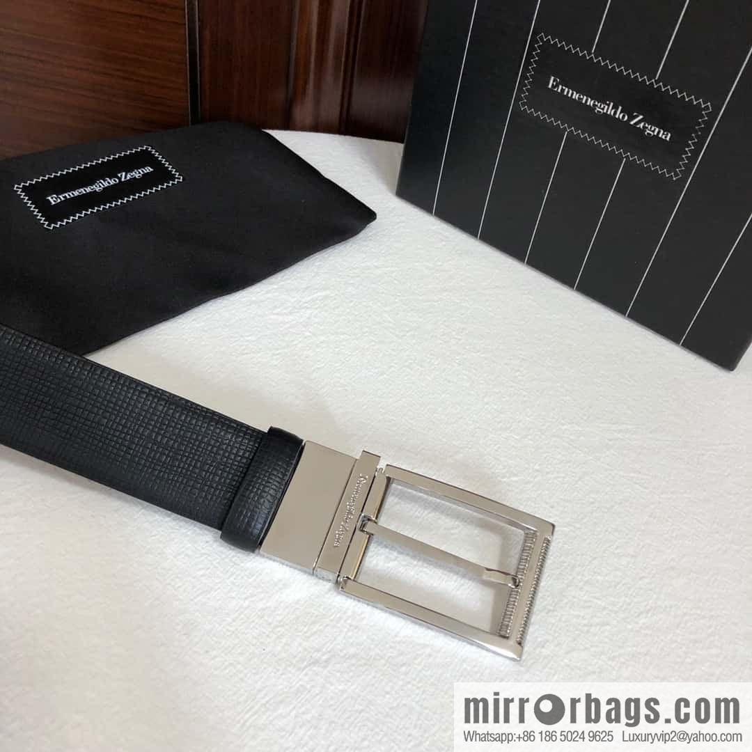 ZEGNA Zegna, men's business leisure rotating pin buckle imported first layer cowhide belt